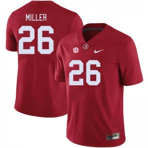 #26 Jam Miller Roll Tide Crimson Mens Jersey College Football Embroidery 974660-979