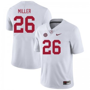 #26 Jam Miller Roll Tide White Men Jerseys College Football 2025-26 460799-215