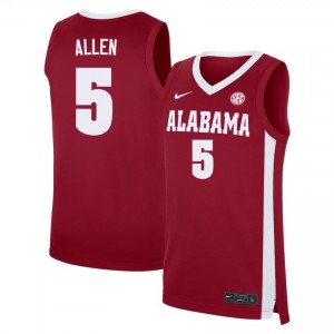 #5 Amari Allen Bama Crimson Men's Jersey NCAA College Basketball 511225-664
