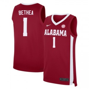 #1 Jalil Bethea Crimson Tide Crimson Men's Jersey University College Basketball 808563-875