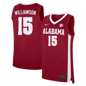 #15 Noah Williamson University of Alabama Crimson Mens Jerseys Stitched College Basketball 510069-691