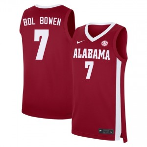 #7 Taylor Bol Bowen Bama Crimson Men Jersey NCAA College Basketball 380535-327