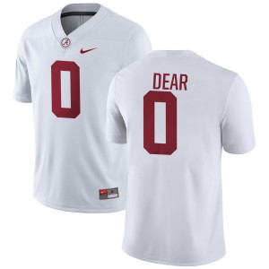#0 Akylin Dear Roll Tide White Men's Jerseys College Football Official 418428-490