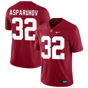 #32 Alex Asparuhov Bama Crimson Men's Jerseys College Football Game 585391-608