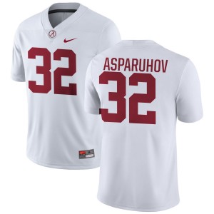 #32 Alex Asparuhov Bama White Mens Jerseys College Football University 253705-833