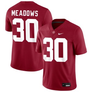 #30 Derek Meadows Alabama Crimson Tide Crimson Men Jerseys College Football Limited 120033-627