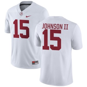 #15 Duke Johnson II University of Alabama White Men Jersey College Football Embroidery 660575-351