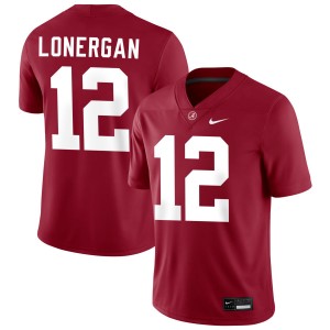 #12 Dylan Lonergan University of Alabama Crimson Men Jersey College Football Official 857280-133