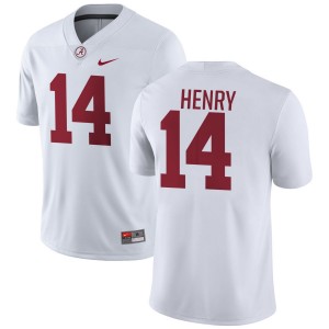 #14 Fatutoa Henry Alabama Crimson Tide White Men's Jerseys College Football Replica 789824-902