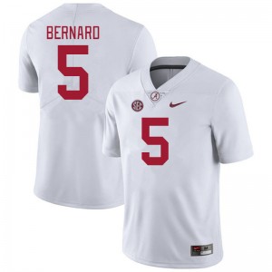 #5 Germie Bernard University of Alabama White Men Jersey College Football Player 457225-235