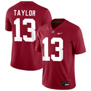 #13 Ivan Taylor Bama Crimson Men Jersey College Football Replica 377630-544