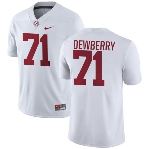 #71 Kam Dewberry Bama White Men's Jerseys College Football Game 293968-944