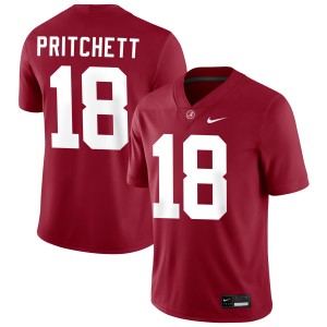 #18 Marshall Pritchett Bama Crimson Men Jersey College Football Official 459144-618