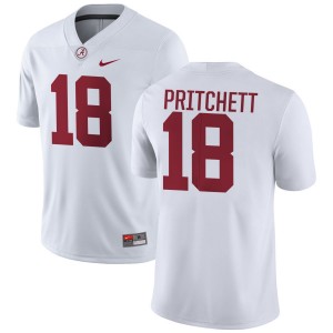 #18 Marshall Pritchett University of Alabama White Men's Jerseys College Football Alumni 903218-117