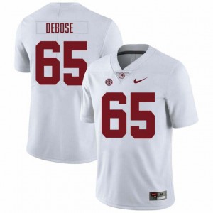 #65 Micah DeBose The Tide White Mens Jerseys College Football 2025 805765-796