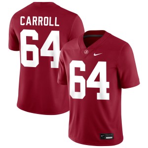 #64 Michael Carroll Roll Tide Crimson Mens Jersey College Football University 350657-140