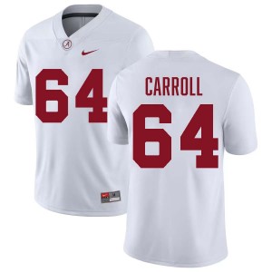 #64 Michael Carroll University of Alabama White Men Jersey College Football 2025-26 269831-574