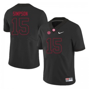 #15 Ty Simpson Bama Black Men Jerseys College Football Game 313444-532