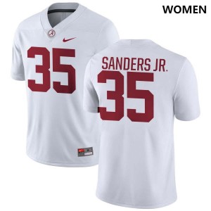 #35 Abduall Sanders Jr. Alabama Crimson Tide White Women's Jersey College Football 2025 604952-330