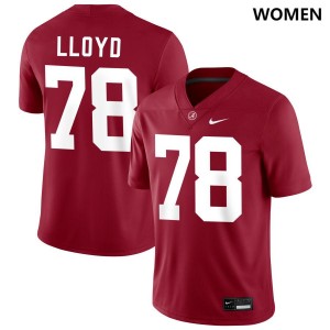 #78 Jackson Lloyd Bama Crimson Womens Jerseys College Football Limited 347483-349