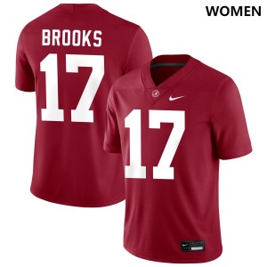 #17 Lotzeir Brooks The Tide Crimson Women's Jersey College Football Stitched 233694-370