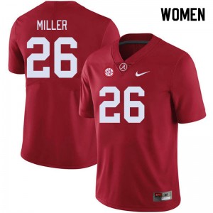 #26 Jam Miller The Tide Crimson Women's Jerseys College Football 2025 861144-315
