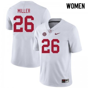 #26 Jam Miller Bama White Womens Jersey College Football Embroidery 402121-263