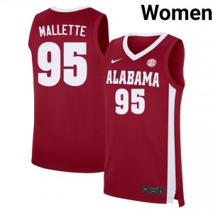 #95 Houston Mallette Alabama Crimson Women Jersey High School College Basketball 934215-840