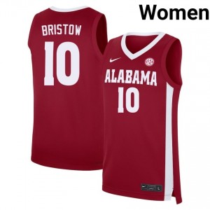 #10 Keitenn Bristow Alabama Crimson Tide Crimson Women Jerseys 2025 College Basketball 534066-670