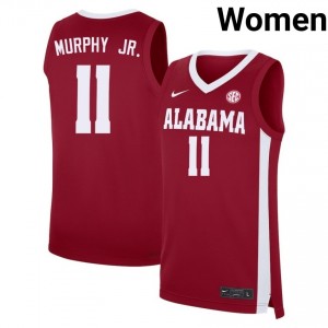#11 Preston Murphy Jr. Roll Tide Crimson Women Jerseys Game College Basketball 813119-295
