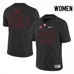 #20 Daniel Hill Bama Blackout Women Jersey College Football Stitched 689548-260