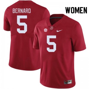 #5 Germie Bernard Alabama Crimson Tide Crimson Women's Jersey College Football Game 167654-766