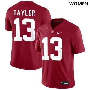 #13 Ivan Taylor University of Alabama Crimson Women's Jerseys College Football Game 580526-582