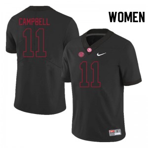 #11 Jihaad Campbell Crimson Blackout Women Jersey College Football Game 632414-260