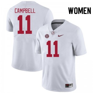 #11 Jihaad Campbell Crimson White Women Jersey College Football Official 346025-609