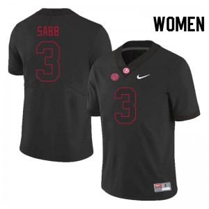 #3 Keon Sabb Alabama Crimson Tide Blackout Women Jersey College Football High School 807791-966