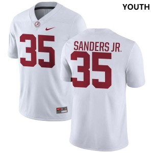 #35 Abduall Sanders Jr. Alabama White Youth Jerseys College Football Game 298348-955