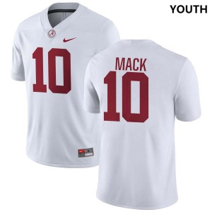 #10 Austin Mack Alabama Crimson Tide White Youth Jerseys College Football Stitched 331491-626