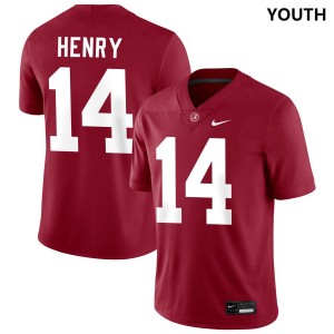 #14 Fatutoa Henry Bama Crimson Youth Jerseys College Football Limited 670727-601