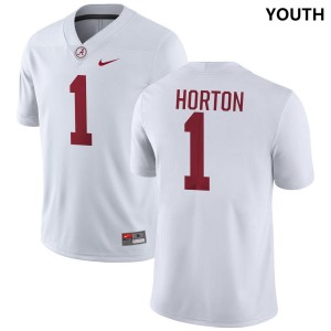 #1 Isaiah Horton Bama White Youth Jerseys College Football Replica 976465-194