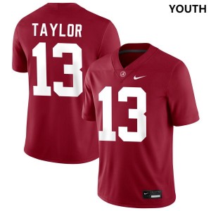 #13 Ivan Taylor University of Alabama Crimson Youth Jerseys College Football Official 270891-439