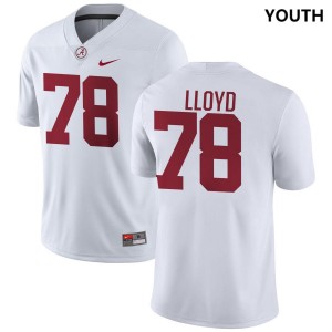 #78 Jackson Lloyd Bama White Youth Jerseys College Football Embroidery 977671-292