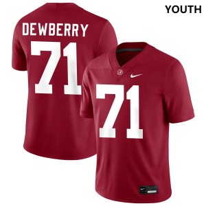 #71 Kam Dewberry Alabama Crimson Youth Jerseys College Football Game 365938-134