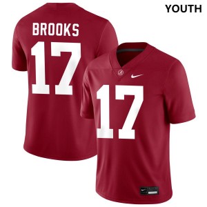 #17 Lotzeir Brooks Alabama Crimson Tide Crimson Youth Jersey College Football 2025-26 877056-860