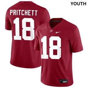 #18 Marshall Pritchett University of Alabama Crimson Youth Jersey College Football University 523178-933
