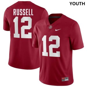 #12 Keelon Russell Bama Crimson Youth Jersey College Football Replica 435150-739