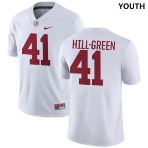 #41 Nikhai Hill-Green University of Alabama White Youth Jerseys College Football Limited 517936-530