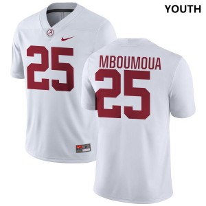 #25 Steve Bolo Mboumoua University of Alabama White Youth Jerseys College Football 2025-26 614873-659