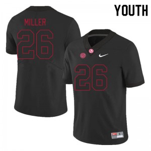 #26 Jam Miller Alabama Crimson Tide Black Youth Jersey College Football 2025 942046-549