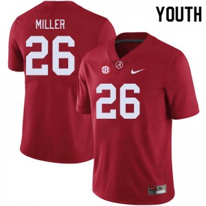 #26 Jam Miller Alabama Crimson Youth Jersey College Football Player 251374-886